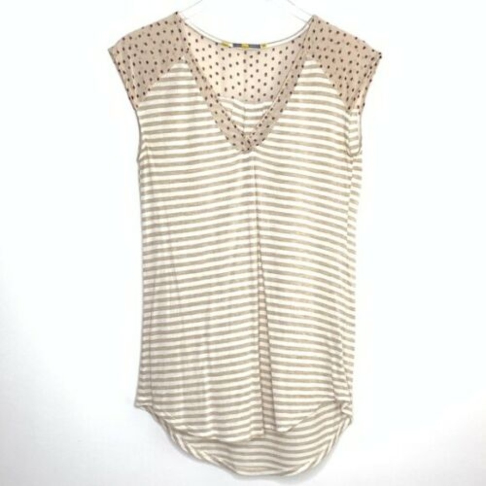 ANTHROPOLOGIE Sleeveless Daystripe Tee #F06 - Picture 2 of 8